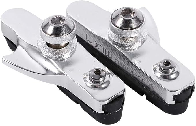 Tbest Road Brake Pad Blocks MTB BMX Mountain Bike V Brake Pads Brake Blocks 2pcs Aluminium Alloy Road Brake Shoes Drawer Style Brake Pads for Mountain Bike Cycling
