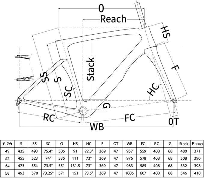49/52/54/56cm Carbon Road Bike Frameset BSA BB68 Quick Release Frame Carbon Fiber Tapered Fork Disc Brake Frame Lightweight Thru Axle 12x100mm/12x142mm Internal Routing(Blue 3,49cm)