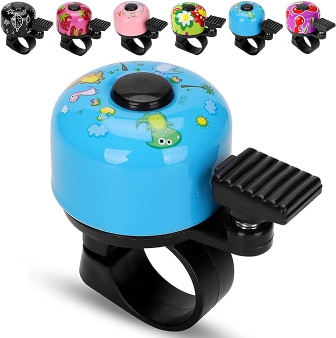 Kid Bike Bell - Bicycle Bell for Kids Boys Girls Adults | 120db Classic Mini Loud Bike Ring - Cool Bike Bell Design with Crisp Clear Sound for MTB,BMX,City Bike,Scooter -Kid Bike Accessories