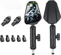 Adventure Motorcycle Mirrors, Foldable Motorbike Rear View Side Mirror with 7/8" Handlebar Mount 8mm 10mm Screws, Universal Motorcycle Mirror Fit for Scooter Moped Dirt Bike Quad Scooter Electric Bike