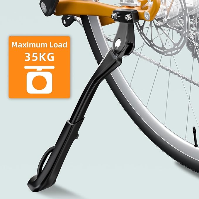 Bike Kickstand for Adult Bikes,Aluminum Alloy Bicycle Kickstand Adjustable for 24-29 Inch,Bicycle Kickstand for Mountain Bike, Trek Bike, Road Bike, City Bike,Non-Slip Sole (style-2)