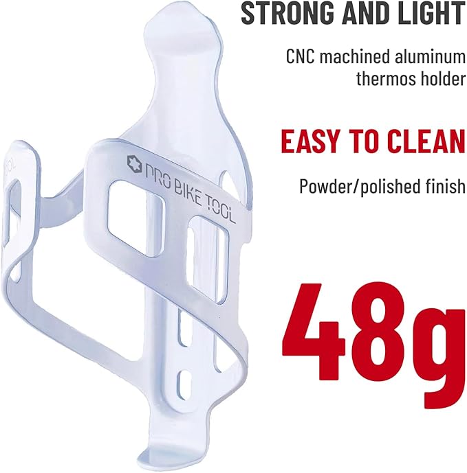 Bike Water Bottle Holder, Black or White Gloss, Secure Retention System, No Lost Bottles, Lightweight and Strong Bicycle Bottle Cage, Quick and Easy to Mount, Great for Road and Mountain Bikes