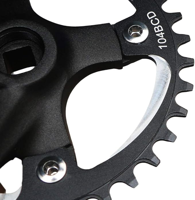 MTB Crank Arm Set 104 BCD Square Taper Mountain Bike Crankset 152mm 165mm 170mm