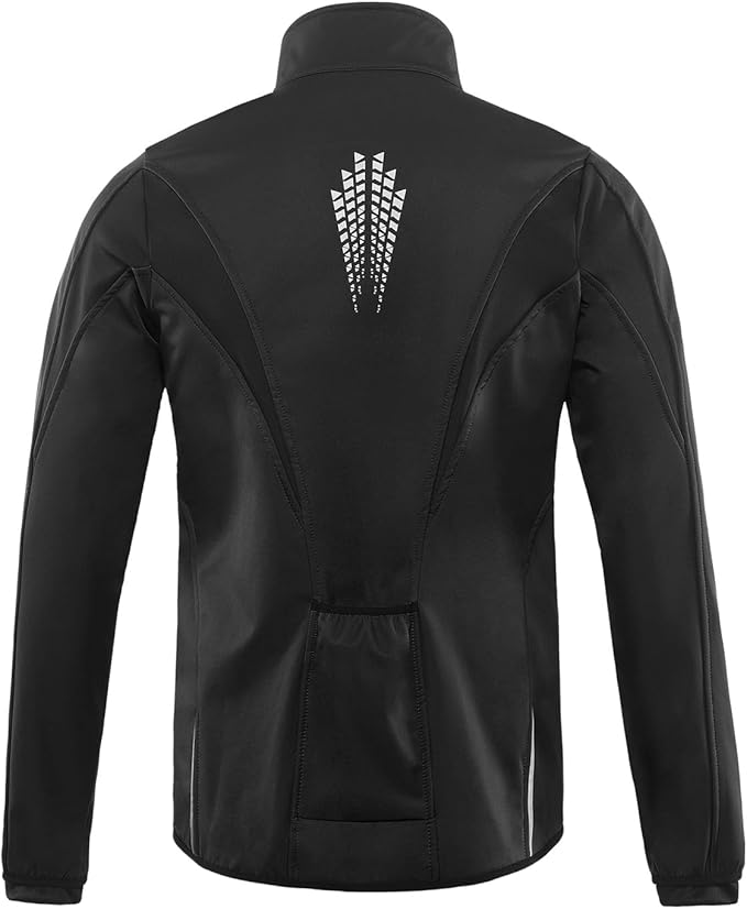ARSUXEO Winter Warm UP Thermal Softshell Cycling Jacket Windproof Waterproof 15-k