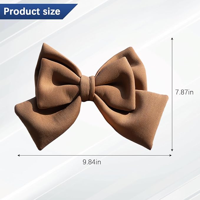 Motorbike Helmet Decor, Cute Fashion Large Bowknot Motorcycle Helmet Ornament, Automotive Exterior Rear Bumper Decoration for Girls Women, Universal for Truck Motorcycle Sedan (Coffee)