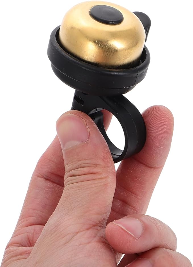 Zerodeko Mini Bicycle Bell for Mountain Bike, Small Vintage Cycling Bell with Loud Ring, Handlebar Attachment Bike Accessory for Outdoor Riding