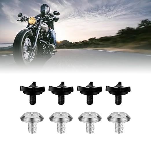 8pcs Motorcycle Helmet Visor Screws,Motorcycle Helmet Screws,Helmet Accessories for Motorcycle Helmets (Black, Silver)