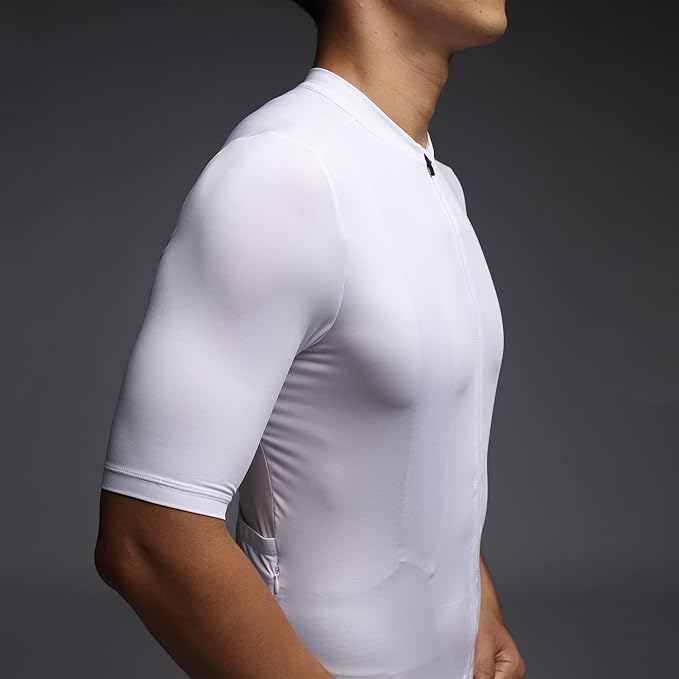 Men's Cycling Jersey Zipper Pocket Short Sleeve Lightweight Aero Race Fit Bike Jersey, UPF 50+ Biking Cycling Shirt