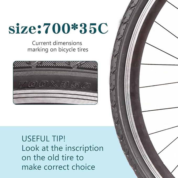 2 Pack 700x23C/25C/28C/35C/38C Bike Tires Plus Bike Inner Tubes Presta Valve 48mm or Schrader Valve 48mm Foldable Replacement Tires for Road Bicycle
