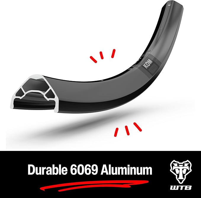 WTB KOM Tough Mountain Bike Rim (29" x i25) 32 Spoke Holes, Cross Country & Trail, Tubeless Ready