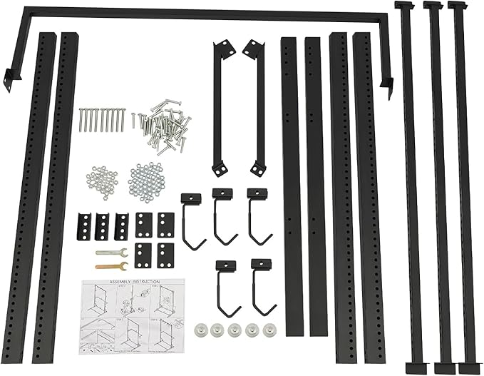 Freestanding 5 Bike Storage Rack 330 Lbs Sturdy Metal Vertical Bike Rack Indoor Garage Floor Stand Bicycle Organizer for Home and Garage Organizer, Indoor/Outdoor Bike Storage Rack