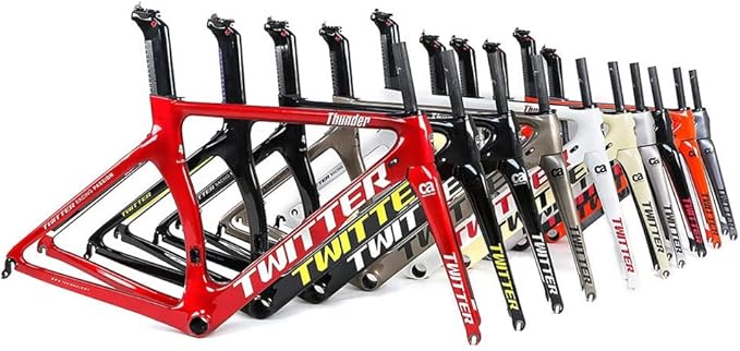 Carbon Fiber Road Bike Frameset 46/48/50/52/54cm Wind Breaking Racing Frame Internal Routing C Brake Frame Set QR 100mm/130mm (Color : White, Size : 48cmc)