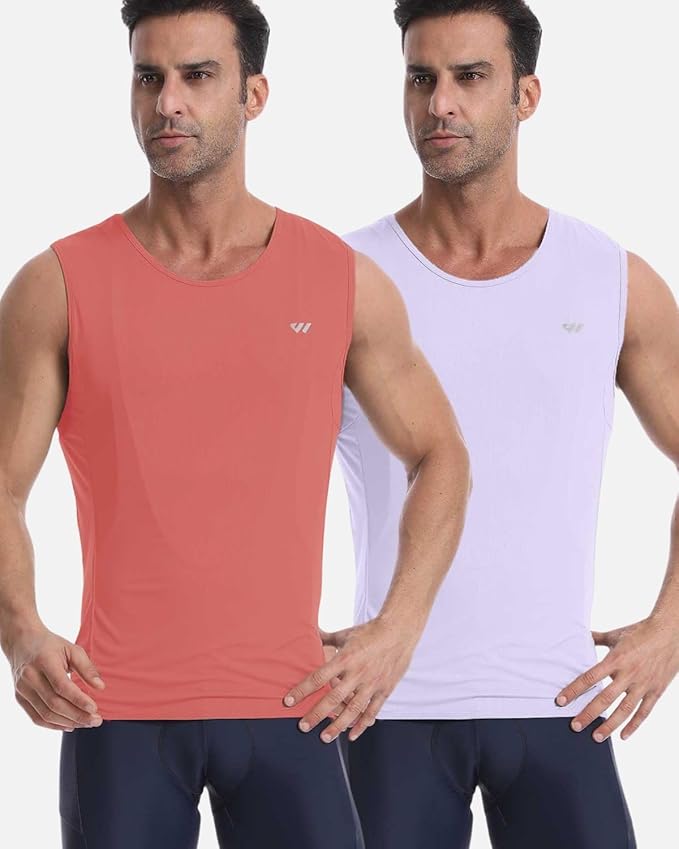Lo.gas Sleeveless Cycling Jersey Men, Biking Base Layer Breathable and Lightweight with Back Pocket Sports Vest