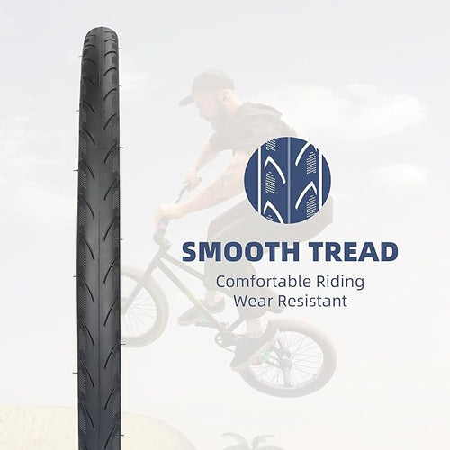 20 x 1 3/8(37-451) Kids BMX Bike Tires City Folding Bike Tires 20 inch Anti-Slip Foldable Replacement Tire Fits Most Kids Bikes,BMX Tires 20 inch,Black