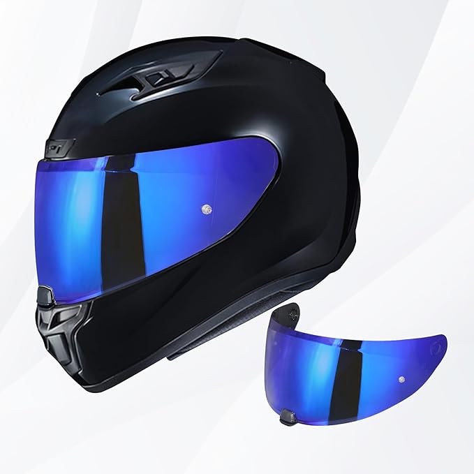 VCOROS I70 Helmet Visor Replacement Face Shield Accessories Compatible With HJ-31 i10 (Chrome Blue)