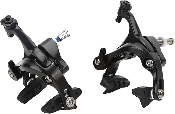 Alomejor C Brake Front Rear Set Road Calipers Aluminum Alloy Road C Brake Caliper Pull Brake Set Cycling Front Rear Rim Brake Clamp
