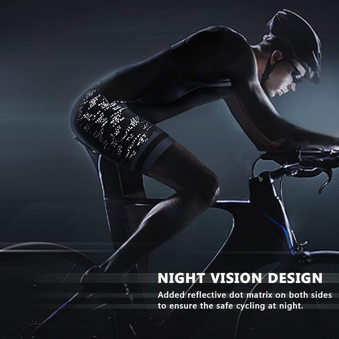 Men's Cycling Shorts Anti-Slip Leg 4D Padded Bike Shorts with 3-Pockets Breathable Biking Bicycle Motorcycle Half-Pants