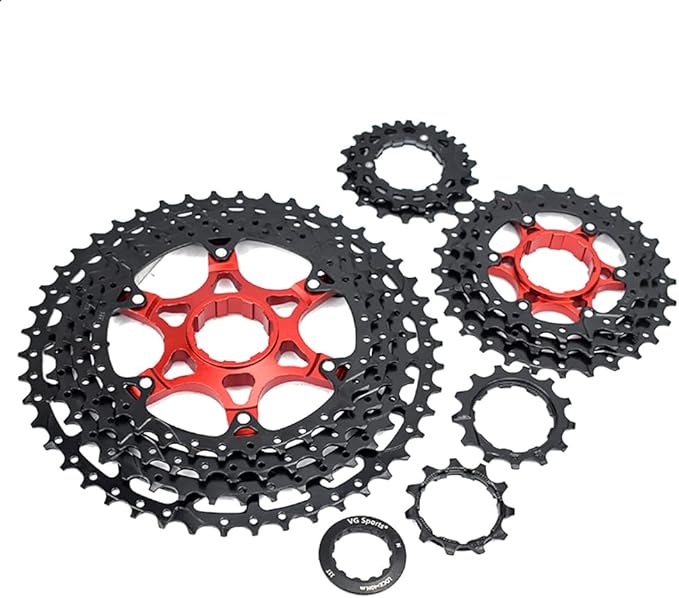 VG SPORTS 8/9/10/11/12 Speed Ultra-Light Bike Cassette for Mountain Bike 11-40T/11-42T/11-46T/11-50T/11-52T MTB Cassette Lightweight Aluminum Bracket Cassette