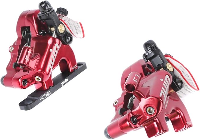 Juin Tech F1 Hybrid Hydraulic Disc Brake Caliper Set - Flat Mount - for Road, Gravel & CX