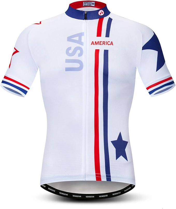 Cycling Jersey Mens Bike Shirt Biking Tops for Road Racing MTB BMX Dirt Road Quick Dry, Comfortable, Moisture Wicking