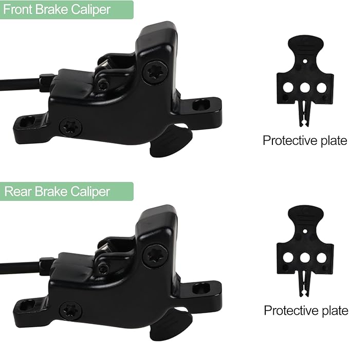 Bike Hydraulic Brakes Set, Front 750mm Rear 1600mm 2 Piston Kit with 160mm 6-Bolt Disc Brake Rotor, Aluminum Allloy Lever,Disc thickness 2.3 mm,Bracket, Calipers,fit MTB Mountain City Electric Bike
