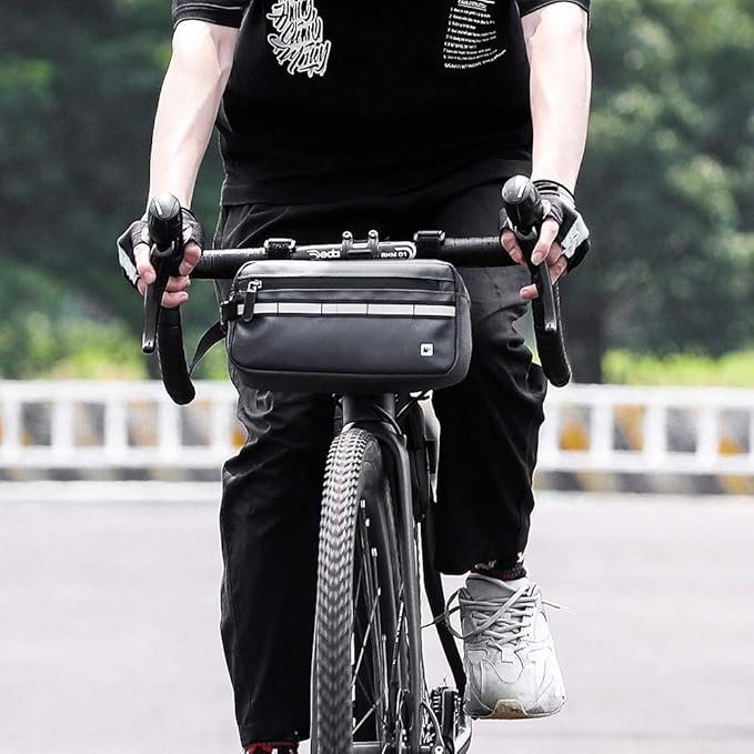 Rhinowalk Bike Bag Waterproof Bike Handlebar Bag,Bike Basket Bicycle Front Bag Shoulder Bag Waist Bag for Sport Bicycle Professional Cycling Accessories