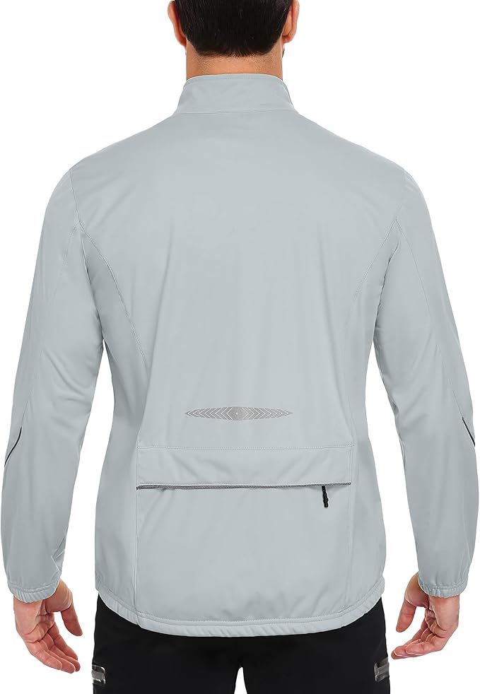 Little Donkey Andy Men's Cycling Jackets Reflective Packable Running Jacket Windproof Water-Resistant for Hiking Biking