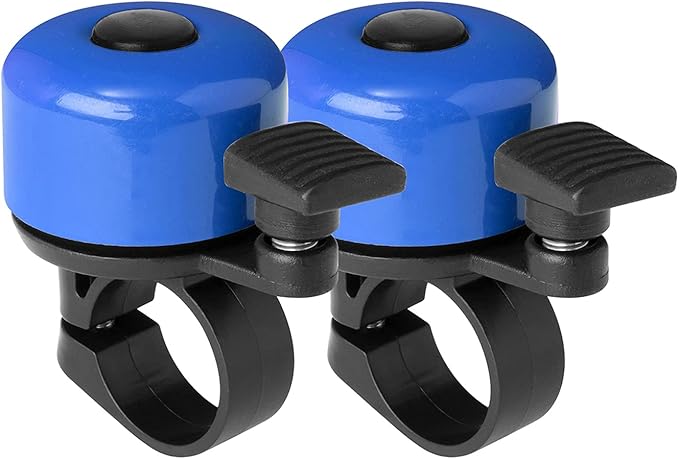 Bike Bell 2 Pack with Loud Melodious Sound Classic Mini Bicycle Bell for Kids Adults Bike Horn for Road, Mountain Bike for Scooter, MTB, BMX