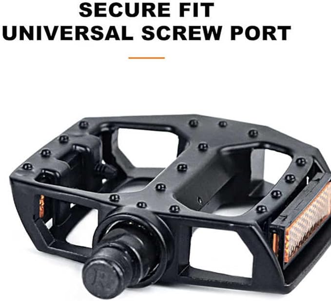 Aluminum Bike Pedals for Audlt 9/16 Thread Road Mountain Bicycle with Reflectors