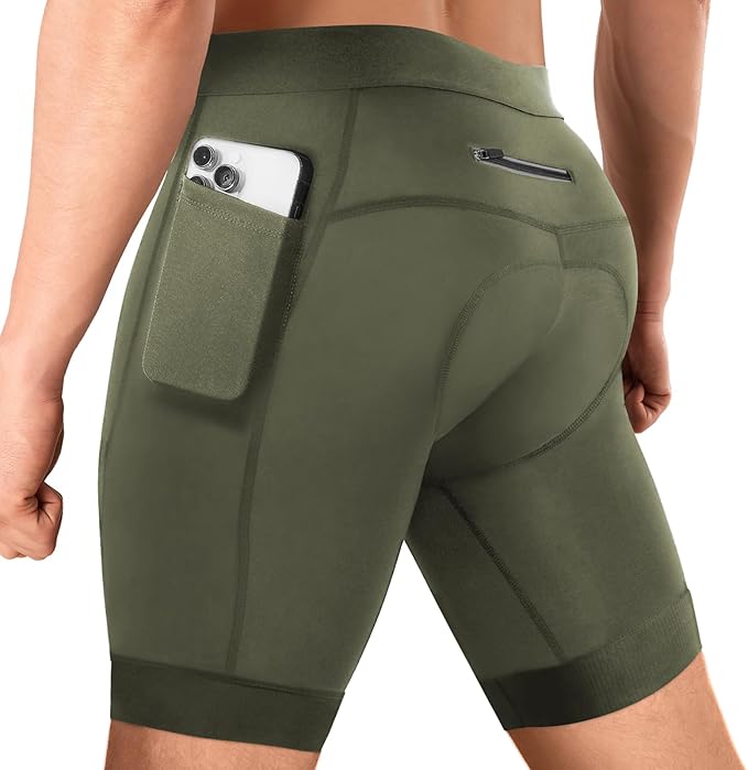 Niksa Men's Performance Cycling Shorts with 3D Pad, Road and Mountain Breathable Quick-Dry with 3 Pockets Bike Shorts