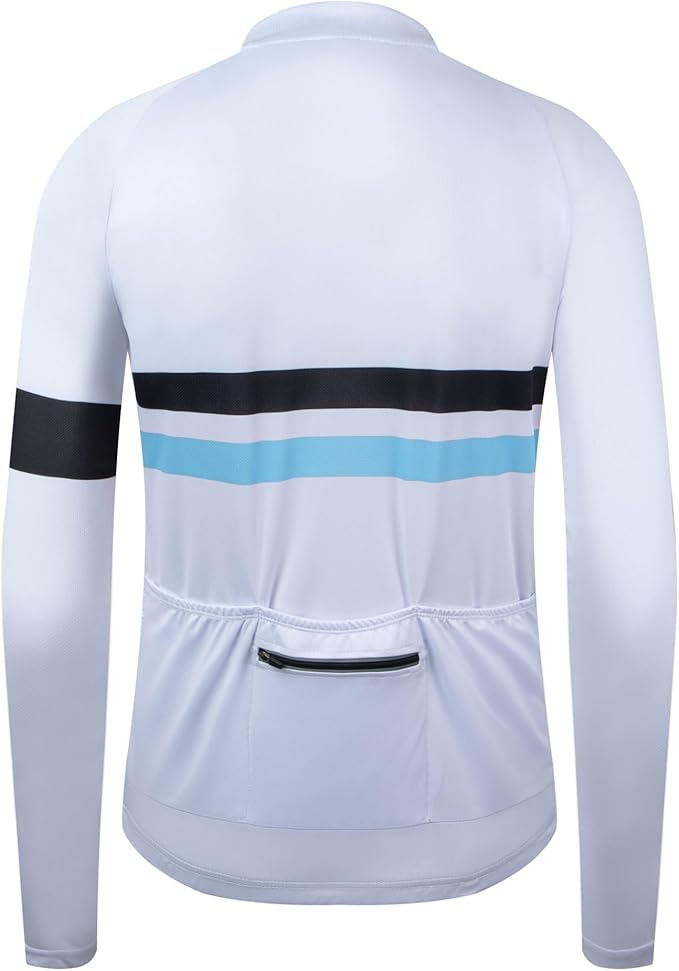 Coconut Ropamo CR Long Sleeve Cycling Jersey Mens, 3+1 Zipper Pockets Bicycle Tops Quick Dry Breathable Biking Shirt