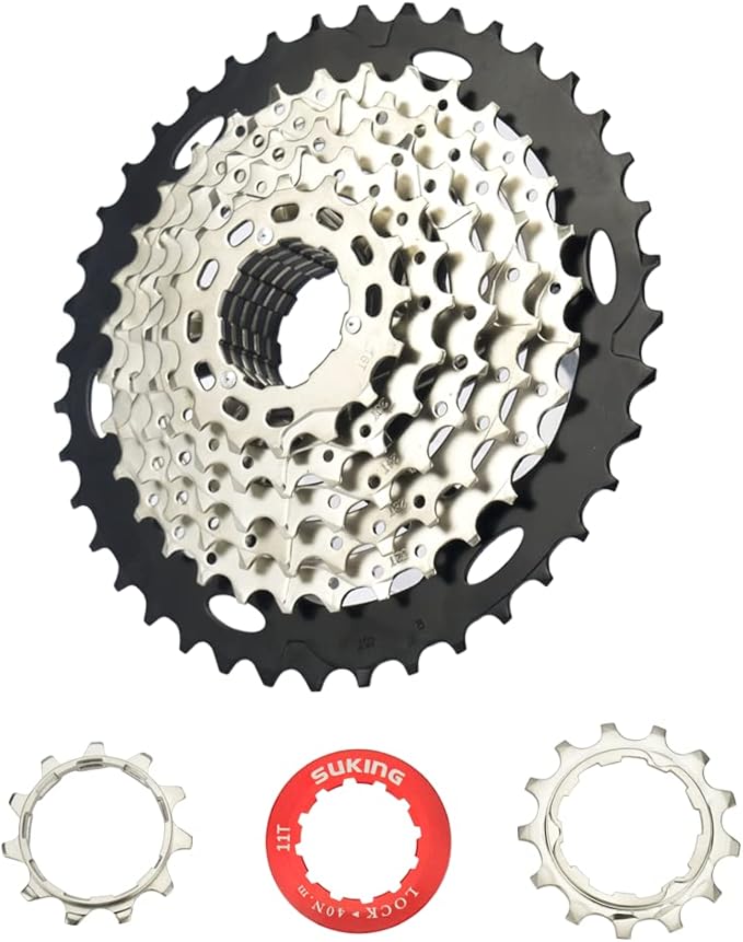 CYSKY 8/9/10/11/12-Speed Cassette 11-25T/28T/32T/34T/36T/40T/42T/46T/50T/52T Bike Sprocket Freewheel Compatible with Shimano, Sram HG Hub, Fit for Mountain Bike, Road Bike, MTB Cassette