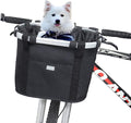 RAYMACE Bicycle Basket Dog Bike Handlebar Basket Front,Folding Detachable Quick Release Easy Install,Cycling Picnic Bag