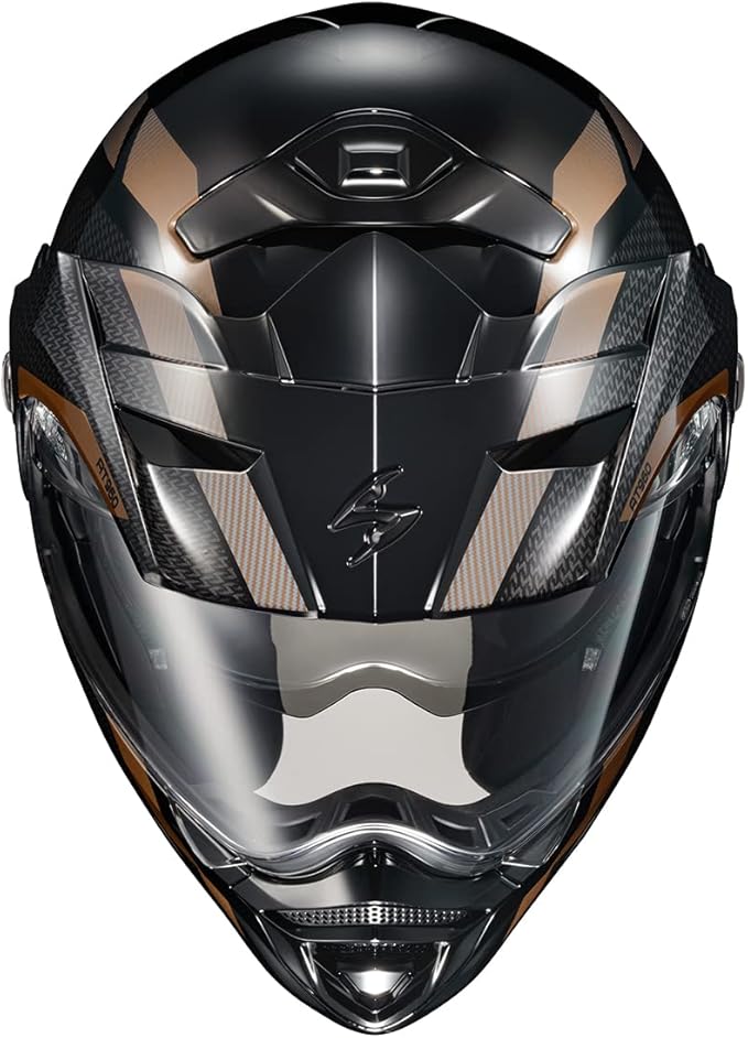 ScorpionEXO AT960 Modular Adventure Street Motorcycle Helmet with Bluetooth Ready Speaker Pockets DOT ECE Approved Hicks (Gold - Small)