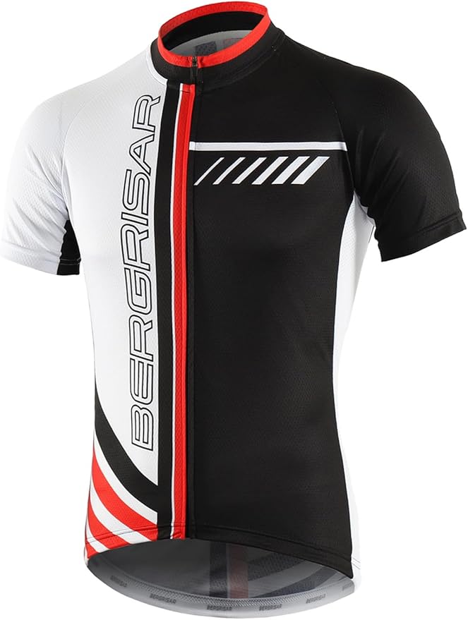 BERGRISAR Men's Cycling Jerseys Short Sleeves Bike Shirt