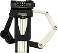 Monster Folding Bike Lock – Heavy-Duty Anti-Theft Hardened Steel, Rust-Proof, Foldable Compact High-Security Lock for Bicycle, Scooter & Motorcycle (White Combo)