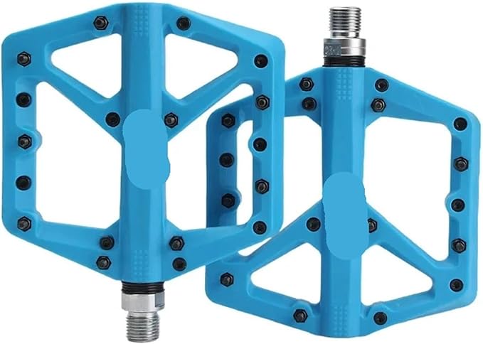 Mountain Bike Pedals Bicycle Pedals MTB Nylon Platform Footrest Flat Mountain Bike Paddle Grip Pedalen Bearings Footboards Cycling Foot Hold Pedals
