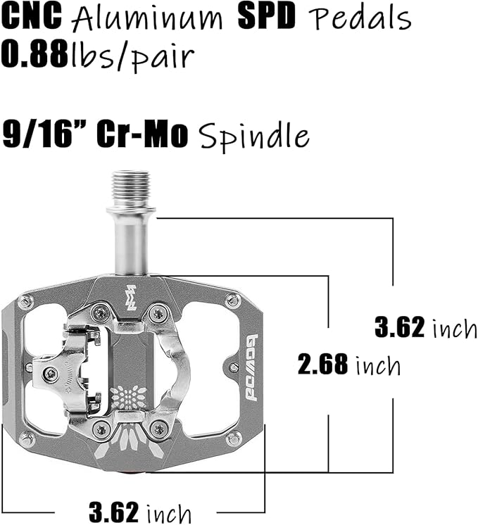 Bike Pedals 9/16" Lightweight Non-Slip Bicycle Platform Pedals - Fits Most Adult Bikes & Mountain Bikes &MTB, Road Bikes and Slip-Resistant Design
