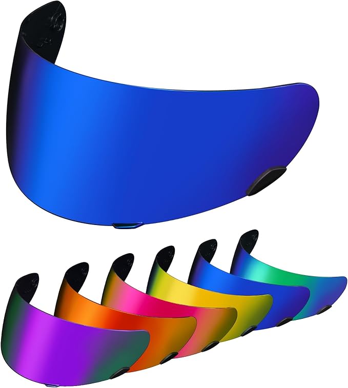 PSLER Qualifier Visor- Qualifier DLX Helmet Visor Motorcycle Face Shield Accessories Replacement for Bell Qualifier/Star/Vortex/RS-1/Revolver,Deep Blue