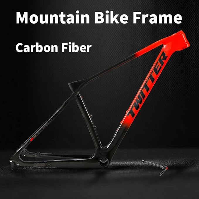 27.5er 29er Bike Frame Carbon Fiber Hardtail Mountain Bike Frame 15''/17''/19'' XC Disc Brake Frame Thru Axle Internal Routing(29 * 15'')