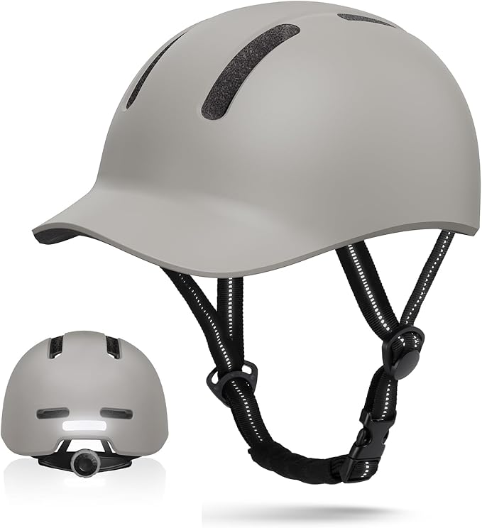 Shinmax Adult Bike Helmet for Men & Women - Lightweight Adjustable Baseball Cap Style Cycling Helmet with Reflective Strip, Perfect for Urban Commuter & Road Biking
