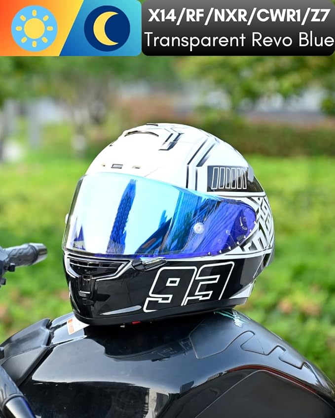 CWR-F1 Shield for RF-1200 Visor X14 NXR RF-SR Z7 Motorcycle Helmet Visor Replacement Sun Protection Anti-Scratch, Universal