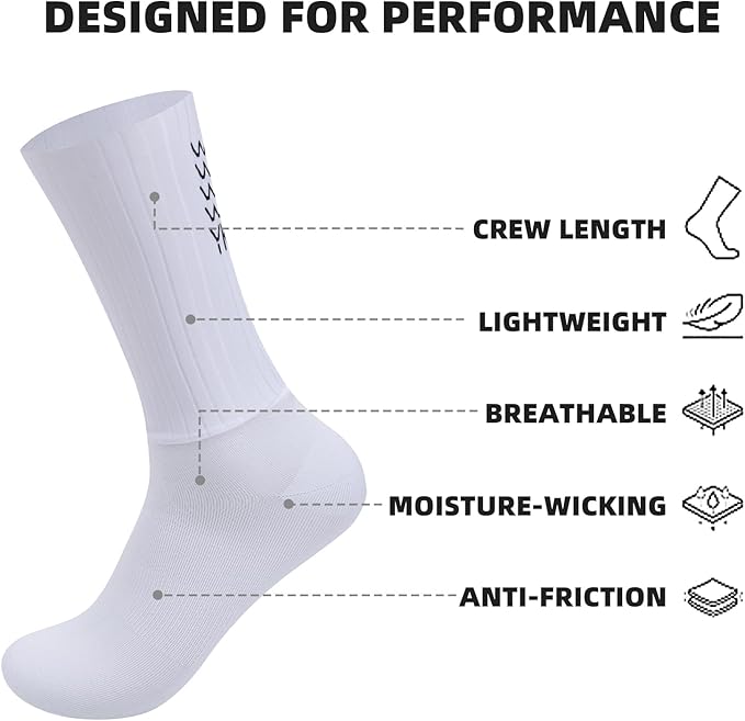 YKYWBIKE Cycling Socks for Men Women-Athletic Crew Bike Socks,MTB Riding Socks,Compression Biking Socks for Men Cycling