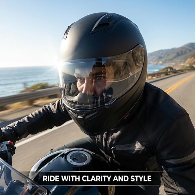 Retro Motorcycle Helmet for Adults?Vintage Full Face Helmet with Ventilation System, Waterproof Design for Motorcycle Riding