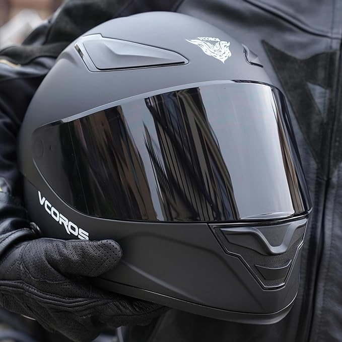 VCOROS Motorcycle Full Face Helmet for Unisex-Adults DOT Approved WS-609 Motorbike Street Bike Racing Helmets