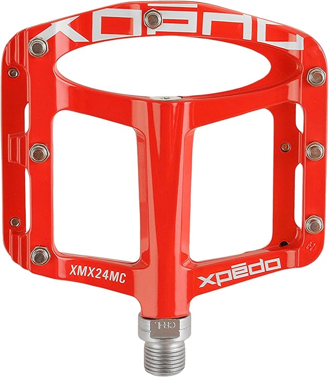 Xpedo Spry Flat Bicycling Pedals | Magnesium Body, 11mm Low-Profile, 106x100mm Platform, 28 Steel Replaceable Pins | MTB Trail/Enduro