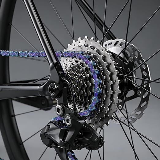 Rainbow 11 Speed Bike Chain, 1/2" x 11/128" 116 Links for Road Bike Mountain Bike (11 Speed Chain)