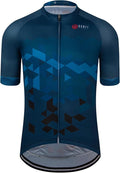 GCRFL Men's Cycling Jersey Short Sleeve Biking Shirt with 3 Rear Pockets + Zipper Pocket Breathable Quick Dry Bicycle Jersey