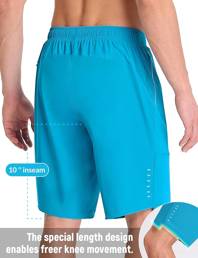 baleaf Men's Mountain Bike Shorts 4D Padded Loose-fit MTB Cycling Lightweight Bicycle Biking Shorts Zipper Pockets
