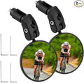 Accmor 2pcs Bike Mirror, Bar End Bicycle Riding Rearview Mirrors for Handlebars, Adjustable 360 Degree Rotatable Convex Mirror for Mountain Road Bikes